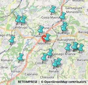 Mappa Via dei Donatori, 23895 Nibionno LC, Italia (2.19556)