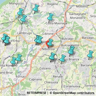 Mappa Via dei Donatori, 23895 Nibionno LC, Italia (2.499)