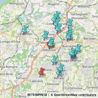 Mappa Via dei Donatori, 23895 Nibionno LC, Italia (1.8645)