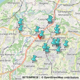 Mappa Via dei Donatori, 23895 Nibionno LC, Italia (1.825)