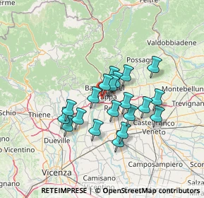 Mappa Strada Rambolina, 36061 Bassano del Grappa VI, Italia (10.646)
