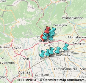 Mappa Strada Rambolina, 36061 Bassano del Grappa VI, Italia (7.86214)