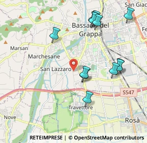 Mappa Strada Rambolina, 36061 Bassano del Grappa VI, Italia (2.11333)