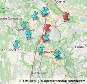 Mappa Via Dante A., 22073 Fino Mornasco CO, Italia (3.625)
