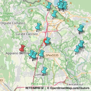 Mappa Via Dante A., 22073 Fino Mornasco CO, Italia (5.374)