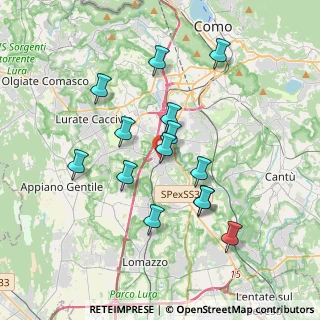 Mappa Via Dante A., 22073 Fino Mornasco CO, Italia (3.366)