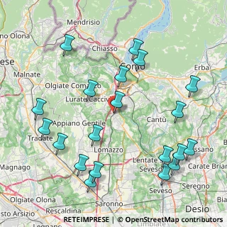 Mappa Viale Risorgimento, 22073 Fino Mornasco CO, Italia (9.6545)