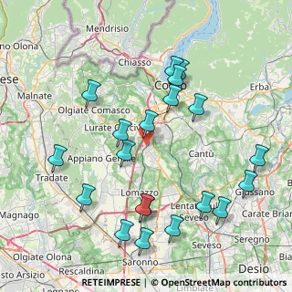 Mappa Viale Risorgimento, 22073 Fino Mornasco CO, Italia (8.785)