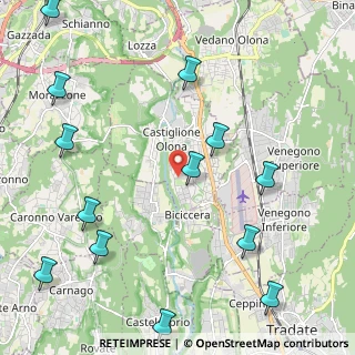 Mappa Via Francesco Petrarca, 21043 Castiglione Olona VA, Italia (2.83385)
