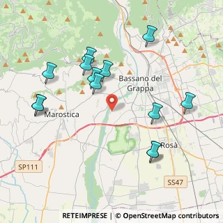 Mappa Via Santa Barbara, 36061 Bassano del Grappa VI, Italia (4.24308)