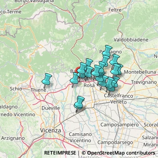 Mappa Via Santa Barbara, 36061 Bassano del Grappa VI, Italia (10.151)