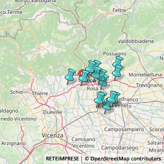 Mappa Via Santa Barbara, 36061 Bassano del Grappa VI, Italia (9.905)