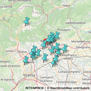 Mappa Via Santa Barbara, 36061 Bassano del Grappa VI, Italia (11.09684)