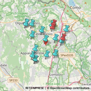 Mappa Via ai Prati, 22070 Bulgarograsso CO, Italia (3.22)
