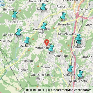Mappa Via Bormida, 21020 Mornago VA, Italia (2.83333)
