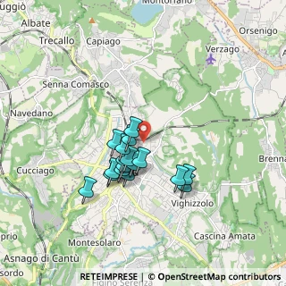 Mappa Via Sauro Nazario, 22063 Cantù CO, Italia (1.36176)