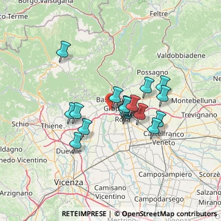 Mappa Via San Rocco, 36061 Bassano del Grappa VI, Italia (10.96235)