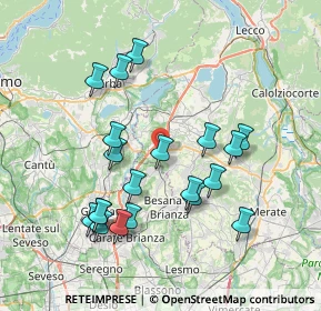 Mappa Via Molinello, 23892 Bulciago LC, Italia (7.4405)