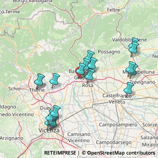 Mappa Strada S. Rocco, 36061 Bassano del Grappa VI, Italia (17.01833)