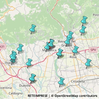 Mappa Via Pizzamano, 36063 Marostica VI, Italia (9.161)