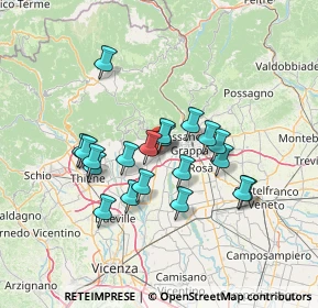 Mappa Via Monte Grappa, 36063 Marostica VI, Italia (11.541)
