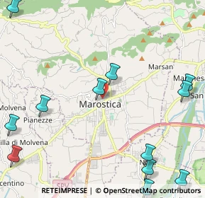 Mappa Via Monte Grappa, 36063 Marostica VI, Italia (3.09167)