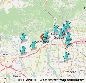 Mappa Via 25 Aprile, 36063 Marostica VI, Italia (6.54833)