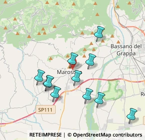 Mappa Via 25 Aprile, 36063 Marostica VI, Italia (3.64909)