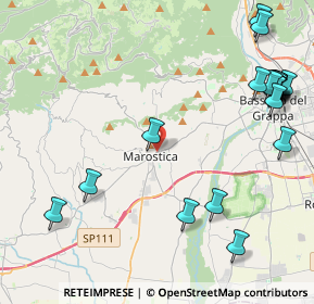 Mappa Via 25 Aprile, 36063 Marostica VI, Italia (5.6065)