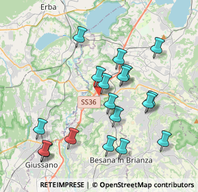 Mappa Via Armando Diaz, 23895 Nibionno LC, Italia (3.85833)