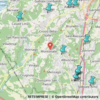 Mappa Via Cavour, 21020 Mornago VA, Italia (3.32545)