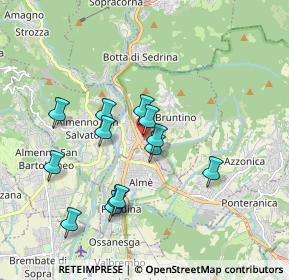 Mappa Via Borghetto, 24018 Villa d'Almè BG, Italia (1.65923)