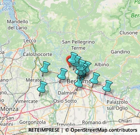 Mappa Via Borghetto, 24018 Villa d'Almè BG, Italia (8.97143)