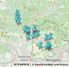 Mappa Via Borghetto, 24018 Villa d'Almè BG, Italia (3.21941)