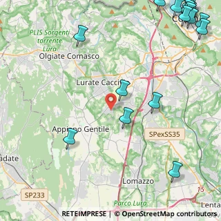 Mappa Via Giuseppe Garibaldi, 22070 Bulgarograsso CO, Italia (7.4055)