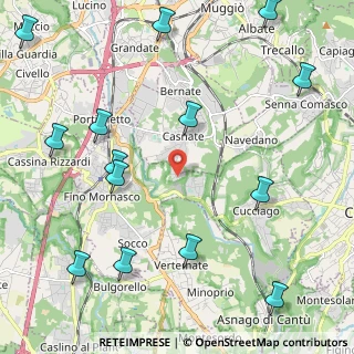Mappa Via Costa, 22073 Fino Mornasco CO, Italia (2.86571)