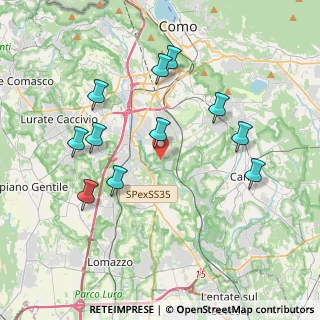 Mappa Via Costa, 22073 Fino Mornasco CO, Italia (3.87545)