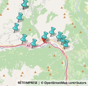 Mappa Strada Chemin de Barat, 11024 Châtillon AO, Italia (3.82636)
