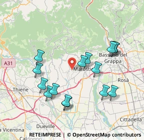 Mappa Via della Libertà, 36060 Molvena VI, Italia (7.598)