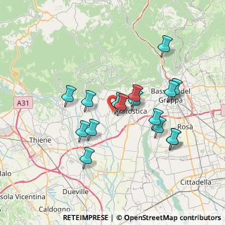 Mappa Via della Libertà, 36060 Molvena VI, Italia (6.57188)