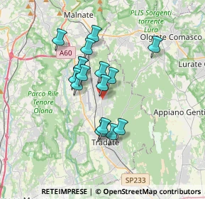 Mappa Via Camillo Benso Conte di Cavour, 21040 Venegono Inferiore VA, Italia (2.73688)