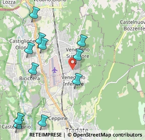Mappa Via Camillo Benso Conte di Cavour, 21040 Venegono Inferiore VA, Italia (2.46636)