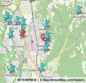 Mappa Via Camillo Benso Conte di Cavour, 21040 Venegono Inferiore VA, Italia (2.45067)
