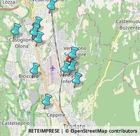Mappa Via Camillo Benso Conte di Cavour, 21040 Venegono Inferiore VA, Italia (2.01)