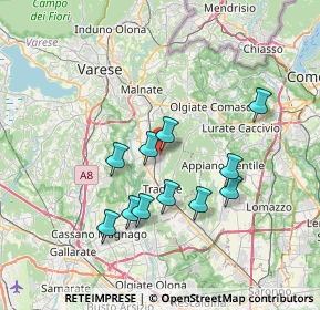 Mappa Via Camillo Benso Conte di Cavour, 21040 Venegono Inferiore VA, Italia (6.45273)