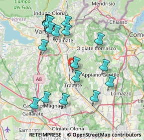 Mappa Via Camillo Benso Conte di Cavour, 21040 Venegono Inferiore VA, Italia (8.3)
