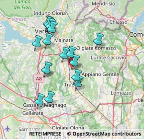 Mappa Via Camillo Benso Conte di Cavour, 21040 Venegono Inferiore VA, Italia (6.62125)