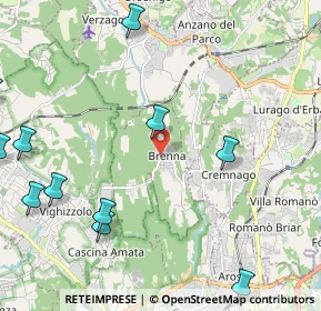 Mappa Via Grimello, 22040 Brenna CO, Italia (3.12308)