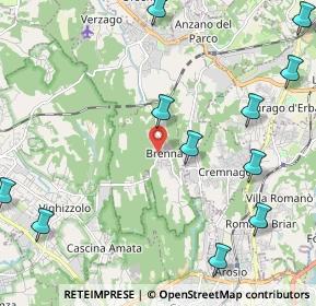 Mappa Via Grimello, 22040 Brenna CO, Italia (2.83182)