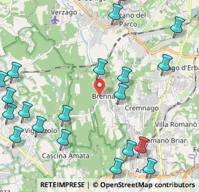 Mappa Via Grimello, 22040 Brenna CO, Italia (2.8465)